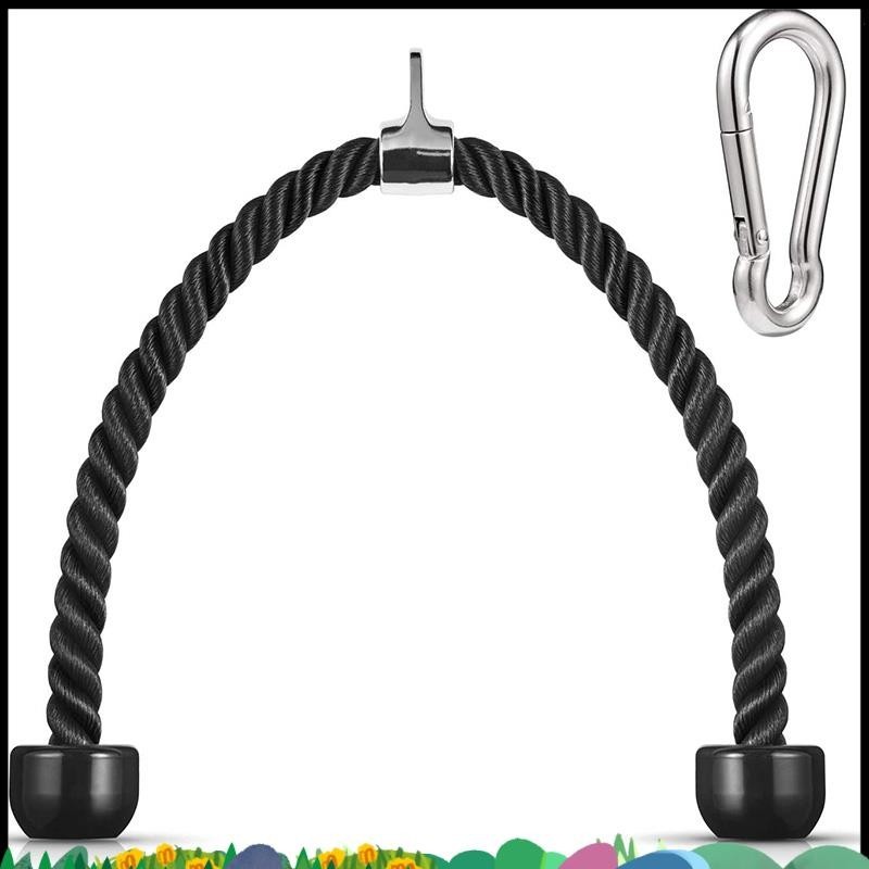 เชือกดึงลง 36 นิ้วพร้อมตะขอ Snap สำหรับการฝึกกล้ามเนื้อกรอบไหล่ ใช้งานได้ดีในห้องฟิตเนสมากขึ้น