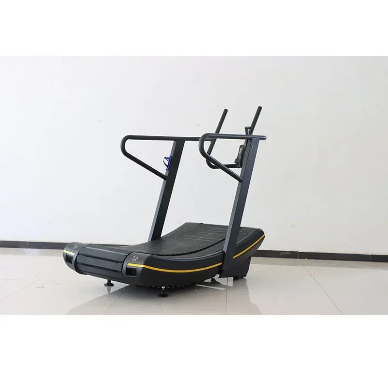 คุณภาพสูง Self Generating Resistance Manual Running Machine Non Motorized Curve Treadmill ขาย
