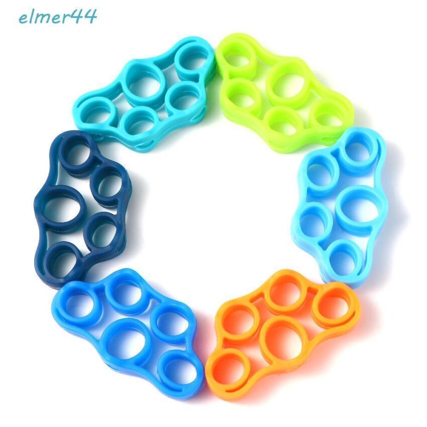ELMER นิ้ว กริปกริป อุปกรณ์เครื่องมือการฝึกอบรม Paddy Hand Grip Trainer Resistance Band Hand Stretcher ฟิตเนสข้อมือ Strength Training